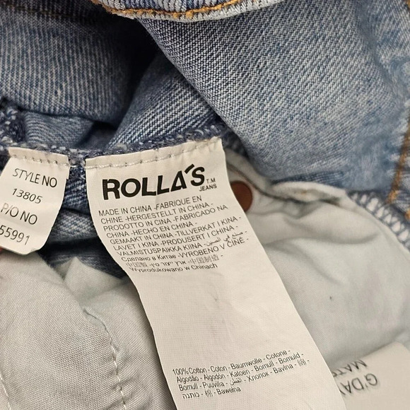 Revolve ROLLA'S East Coast Flare Crop Size 27 Blue Distressed High Rise Liv Worn - Picture 10 of 13